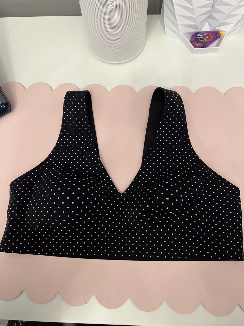 NWT VS Black Polka Dot Bralette size xl